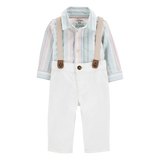 Ensemble 3 pièces avec bretelles bébé garçon