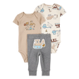 Ensemble 3 pièces chantier pour bébé garçon