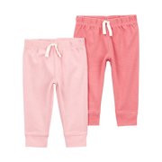 Lot de 2 pantalons bébé fille - Rose