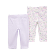Lot de 2 pantalons fleuris bébé fille - Coton