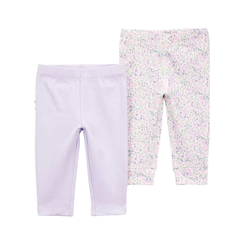 Lot de 2 Pantalons Bébé Fille Carter's - Fleuris