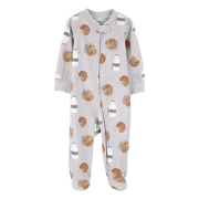 Pyjama dors-bien zippé lait & biscuits bébé - Coton