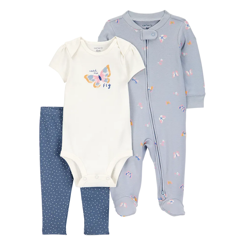 Ensemble 3 Pièces Bébé Fille Carter's - Papillon