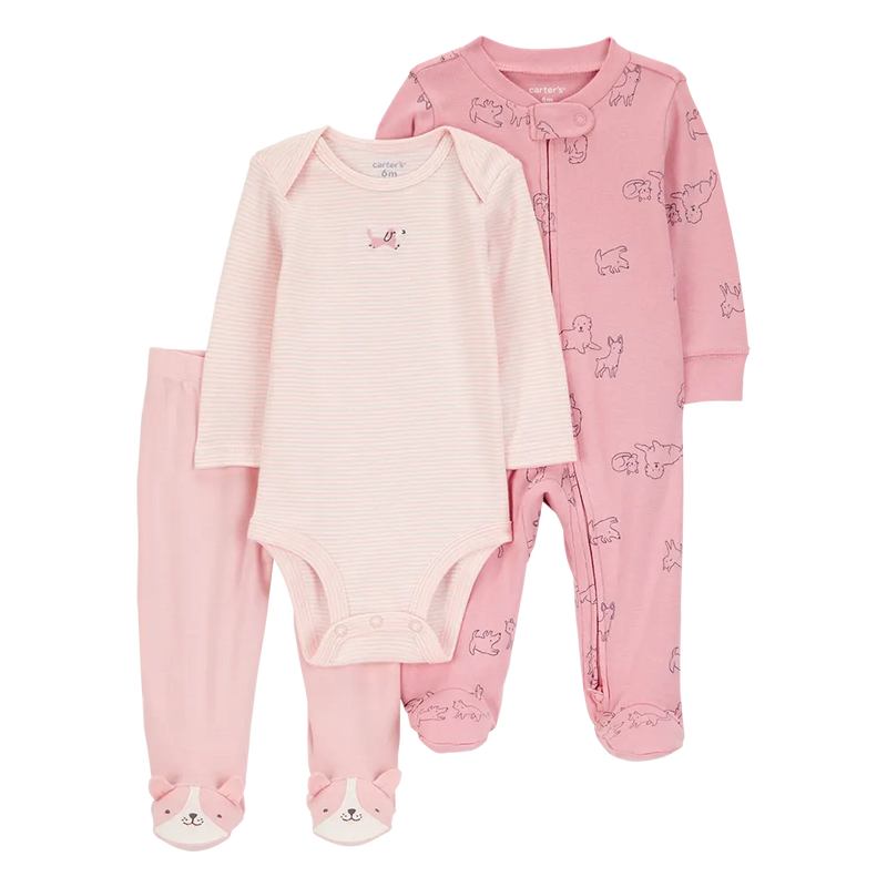 Ensemble 3 Pièces Bébé Fille Carter's - Chiot