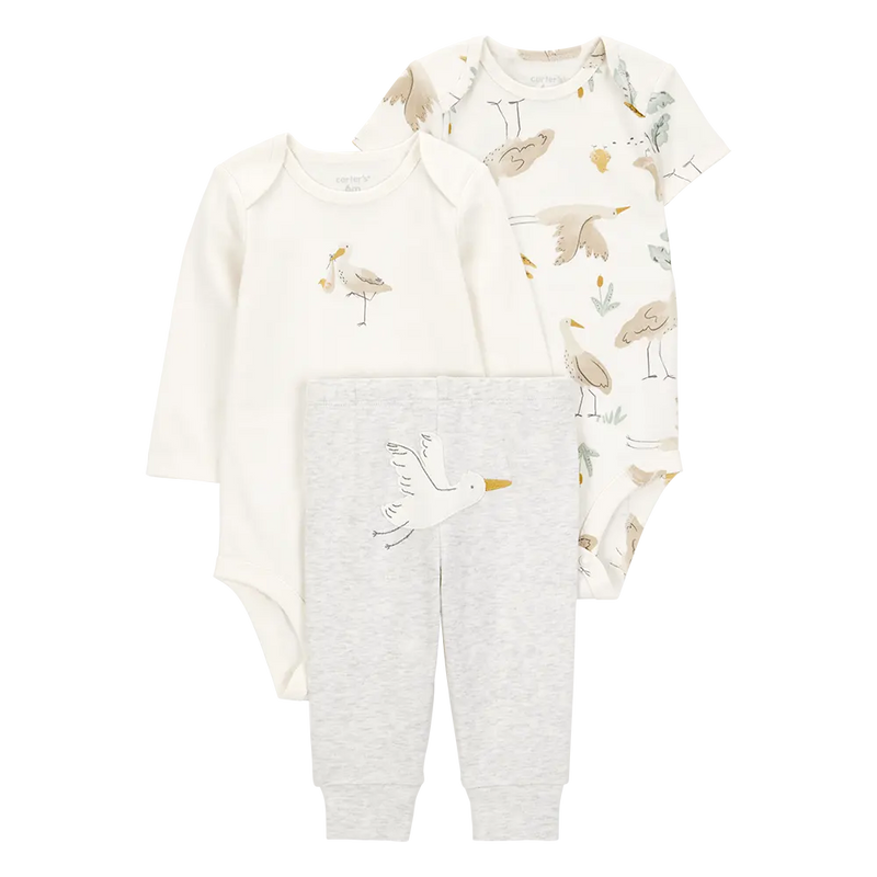 Ensemble 3 Pièces Bébé Carter's - Cigogne