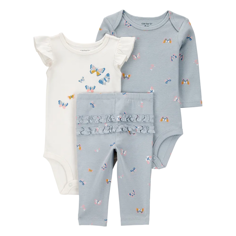 Ensemble 3 Pièces Bébé Fille Carter's - Papillon