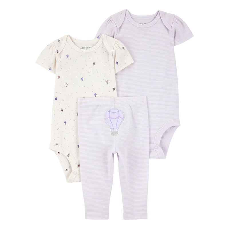 Ensemble 3 Pièces Bébé Fille Carter's - Montgolfière