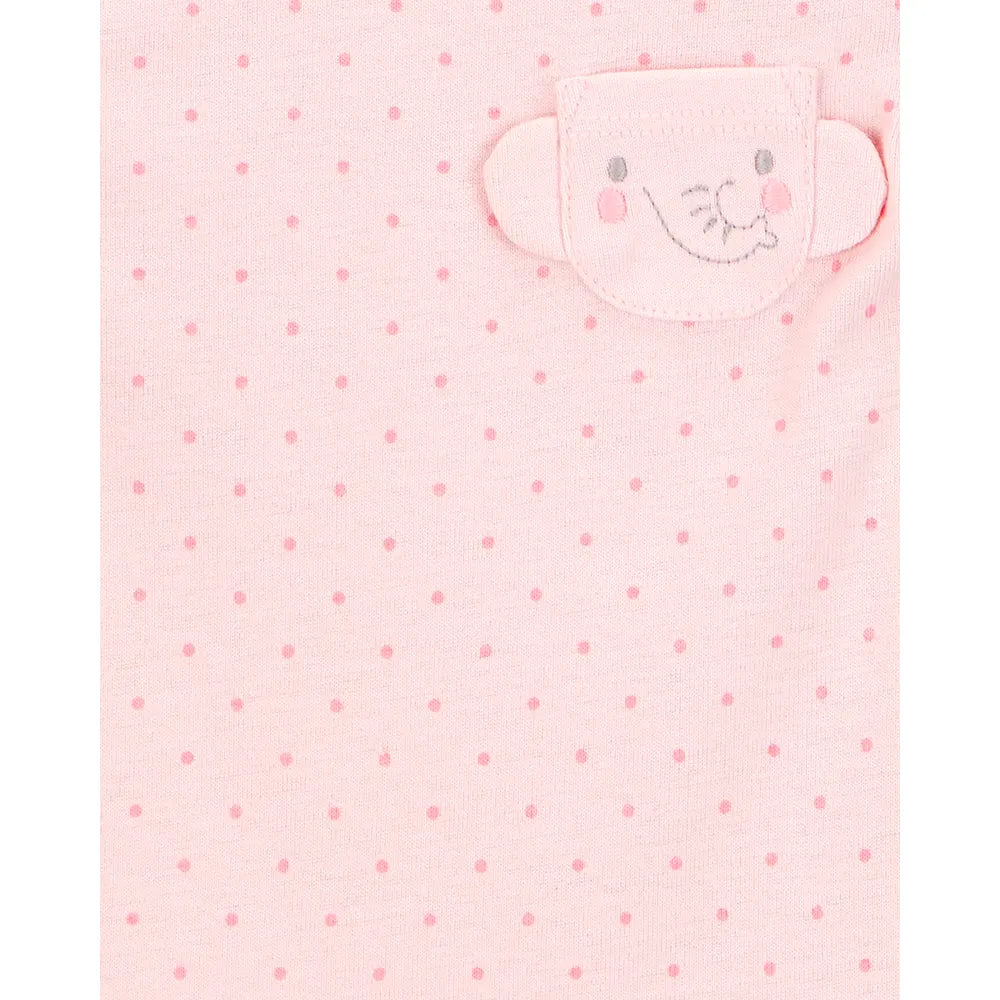 Lot de 5 bodys manches courtes bébé fille - Animaux