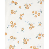 Lot de 5 bodys fleuris bébé fille - 100% Coton