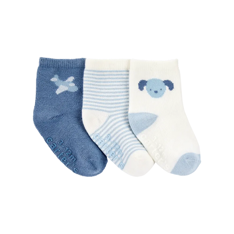 Lot de 3 Paires de Chaussettes Bébé Garçon Carter's - Chiot