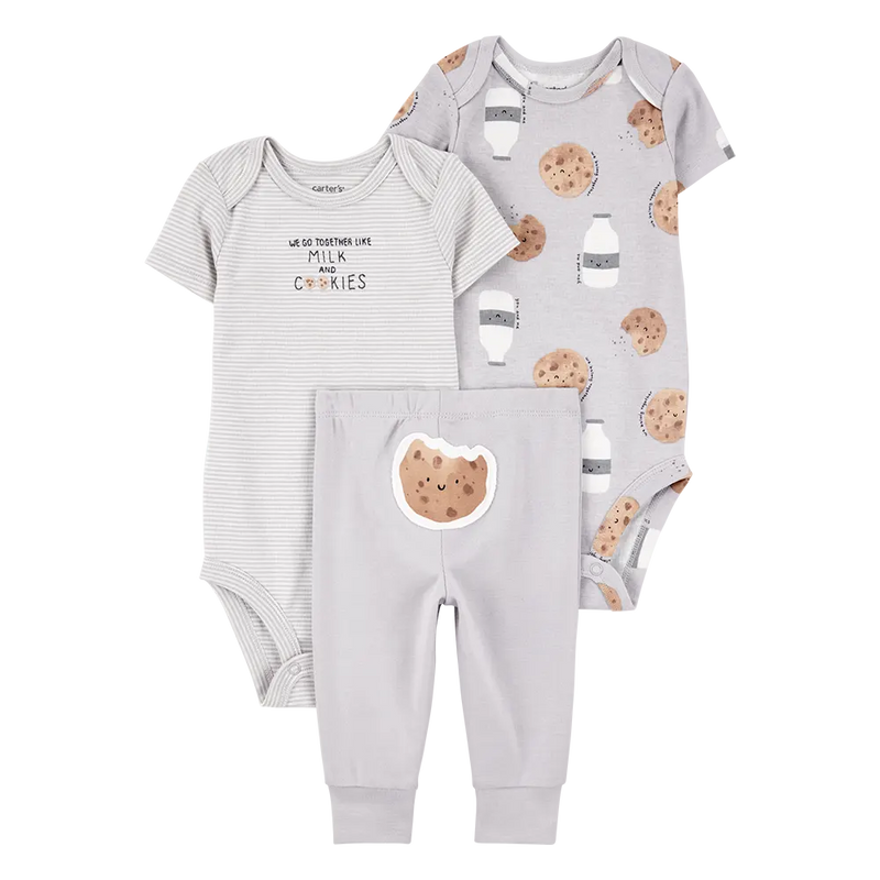 Ensemble 3 Pièces Bébé Carter's - Lait & Biscuits