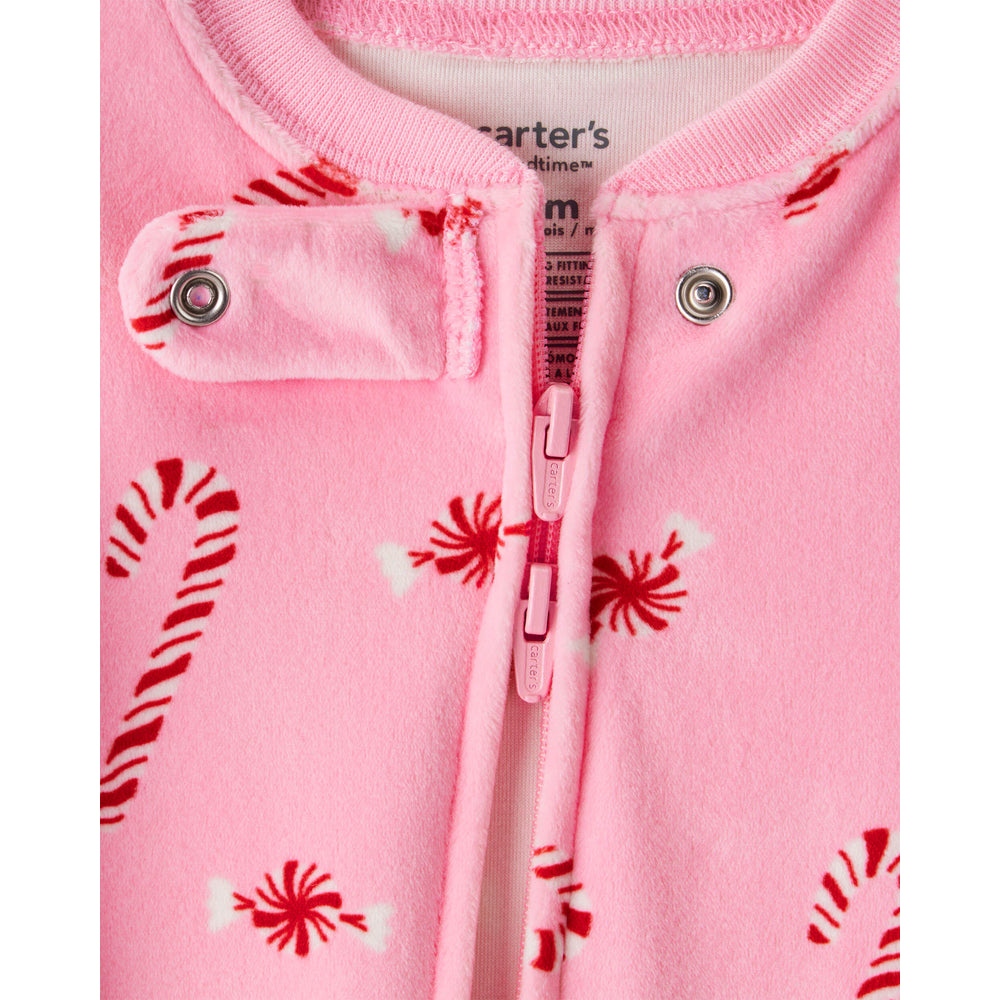 Grenouillère DreamPlush Sucres d'Orge Bébé Fille Carter's - Rose