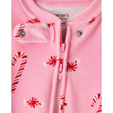 Grenouillère DreamPlush Sucres d'Orge Bébé Fille Carter's - Rose