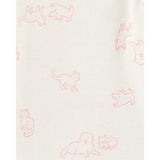 Lot de 4 bodys manches longues chiot bébé fille