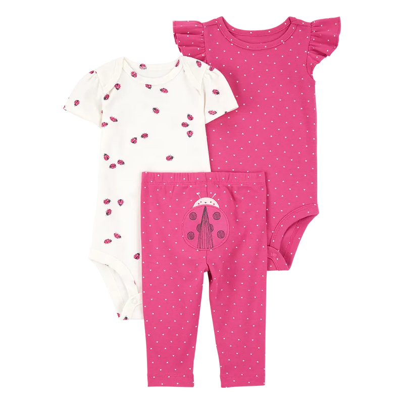 Ensemble 3 Pièces Bébé Fille Carter's - Coccinelle