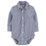 Body Boutonné à Carreaux OshKosh - Bleu