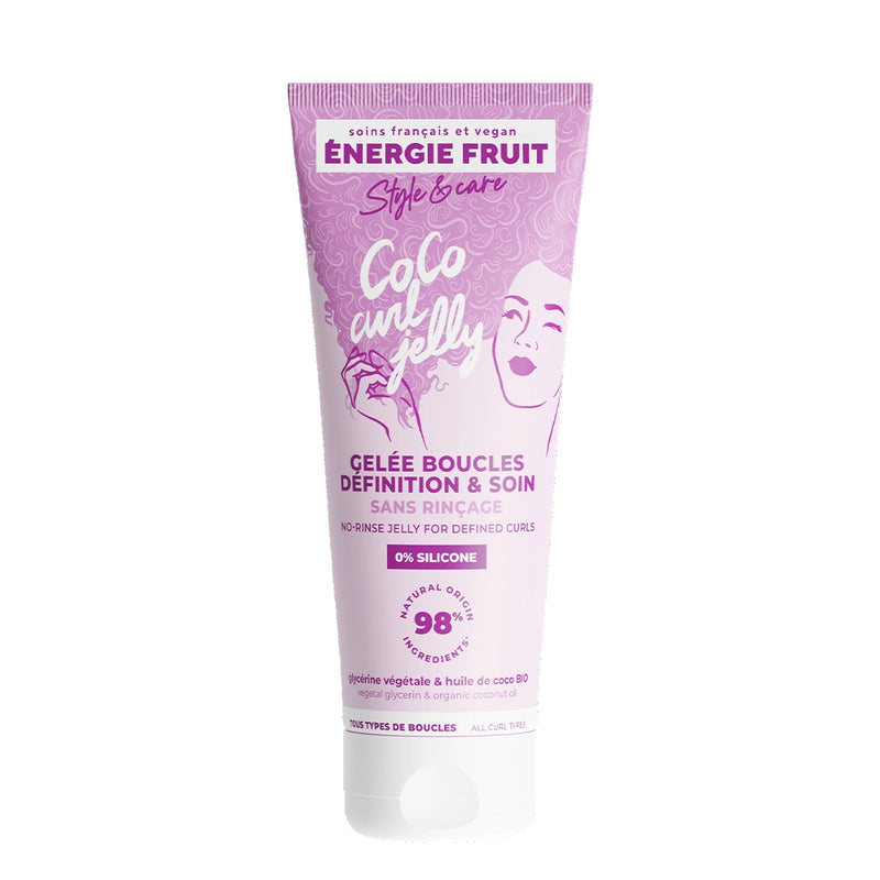 Énergie Fruit Coco Curl Gelée Soin Définition Boucles Huile de Coco Sans Silicone - 200ml