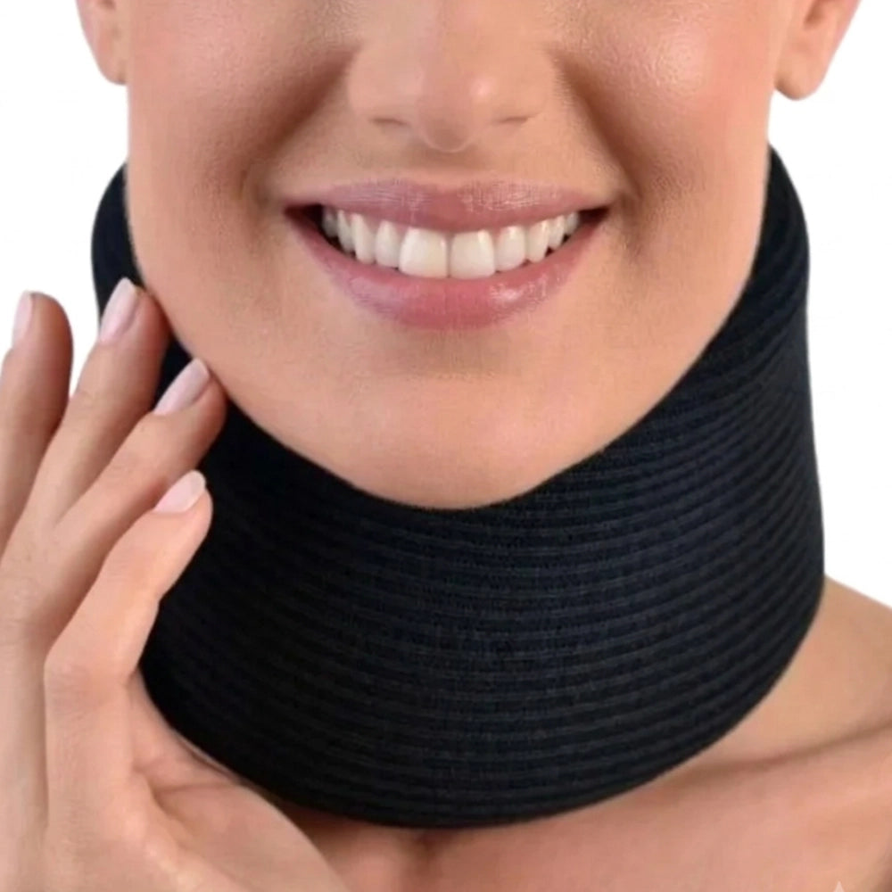 ANNAFIX Collier Cervical Mousse Noir Taille Large REF-002