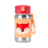 Skip Hop Gourde avec Paille en Acier Inoxydable 350ml - Renard