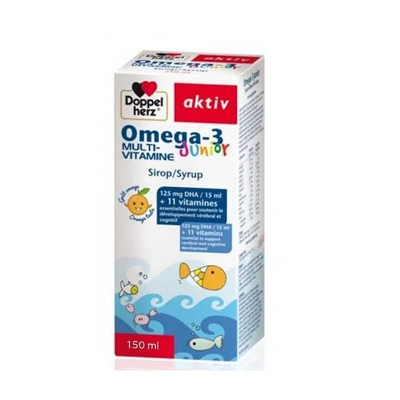 Doppel Herz Aktiv Omega-3 Junior Multivitamin Syrup 150ml