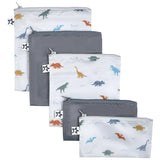 Tiny Twinkle Lot de 5 Sacs à Collation Réutilisables - Dinosaure