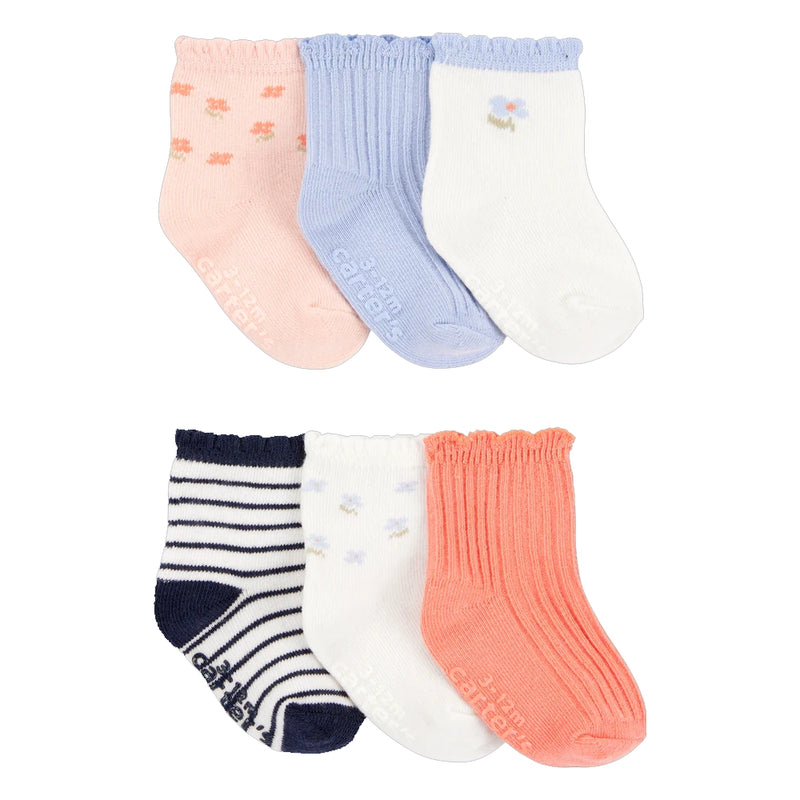 Carter's Baby Girl 6-Pack Ruffle Booties - Multi