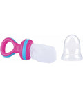 Nûby Grignoteur Nibber pour Fruits & Légumes & Biscuits 6M+ - Rose & Bleu Ciel
