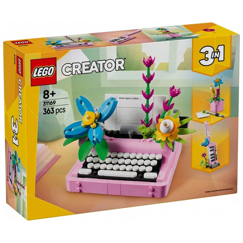 Lego Typewriter with Flowers 8A+