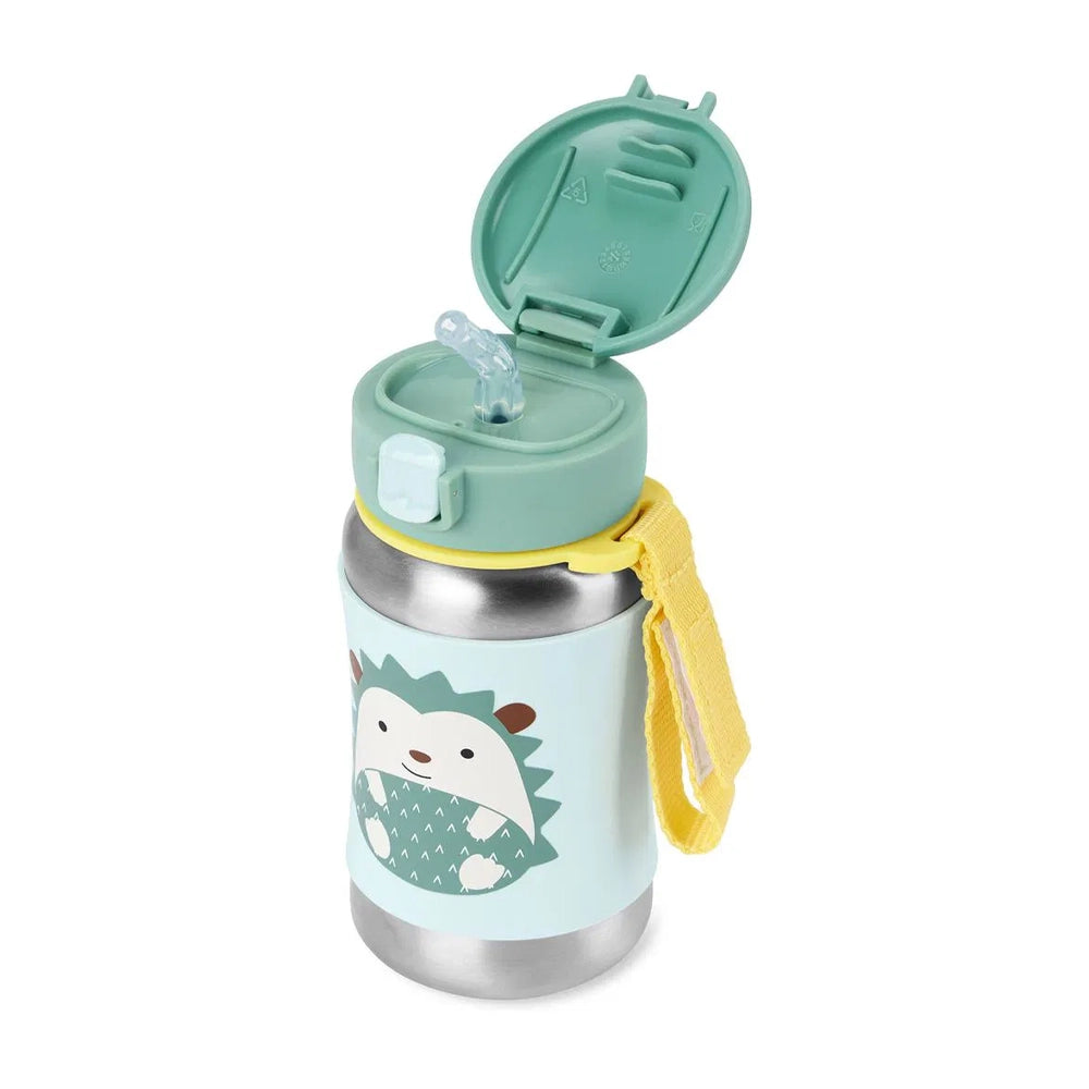Skip Hop Gourde avec Paille en Acier Inoxydable 350ml - Hérisson