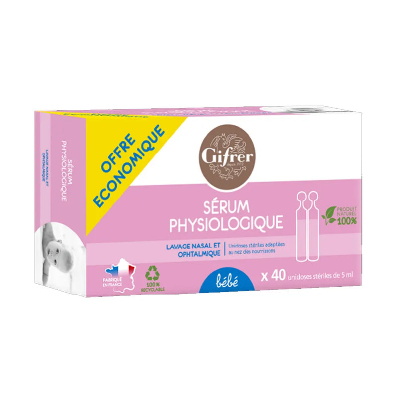 Gifrer Sérum Physiologique Gifrer 5ml – 40 Unidoses Stériles