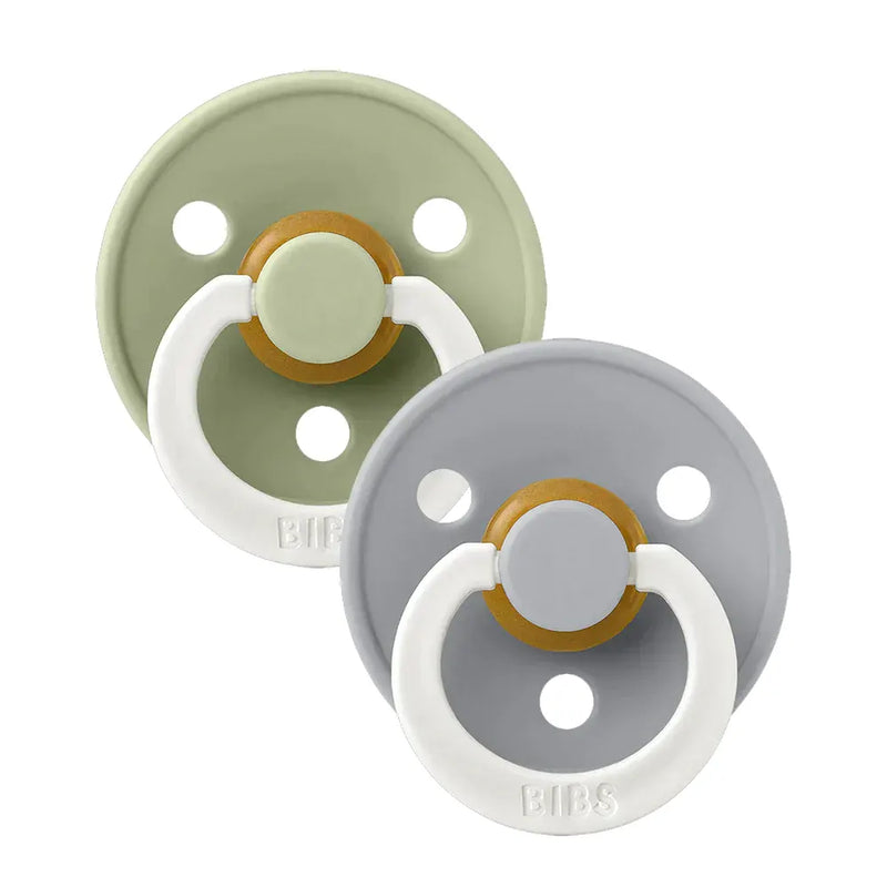 BIBS Juego de 2 chupetes simétricos - Salvia/Nube - GLOW