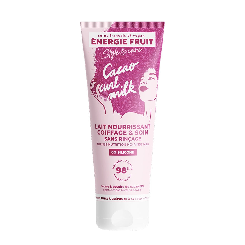 Énergie Fruit Lait Coiffant Beurre de Cacao & Poudre de Cacao Sans Silicone - 200ml