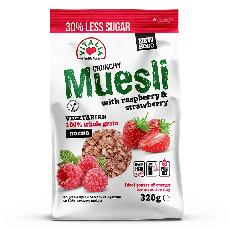 Vitalia Health Food Crunchy Muesli Raspberry Strawberry - 320g