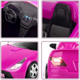 Voiture Convertible Magenta Pailletée pour Poupées - 3A+