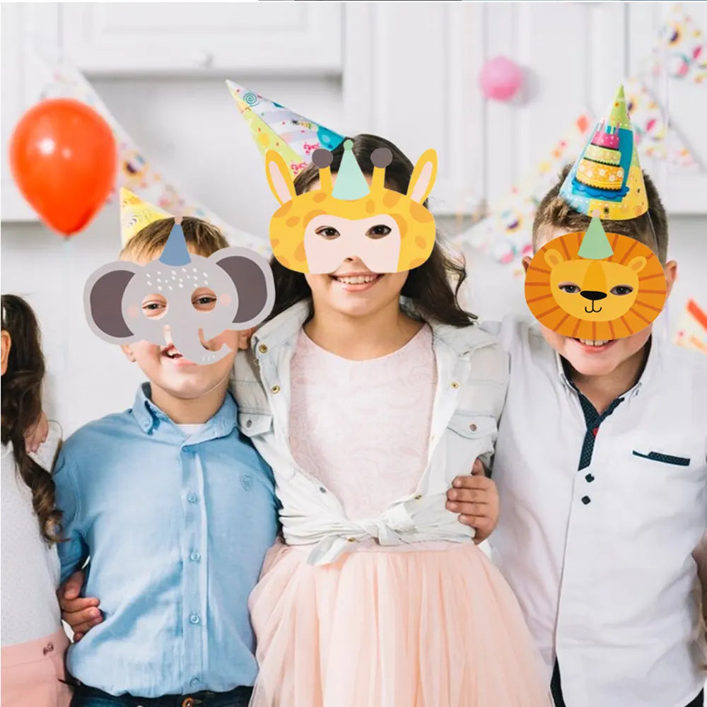 Pack of 8 Paper Masks - Wild