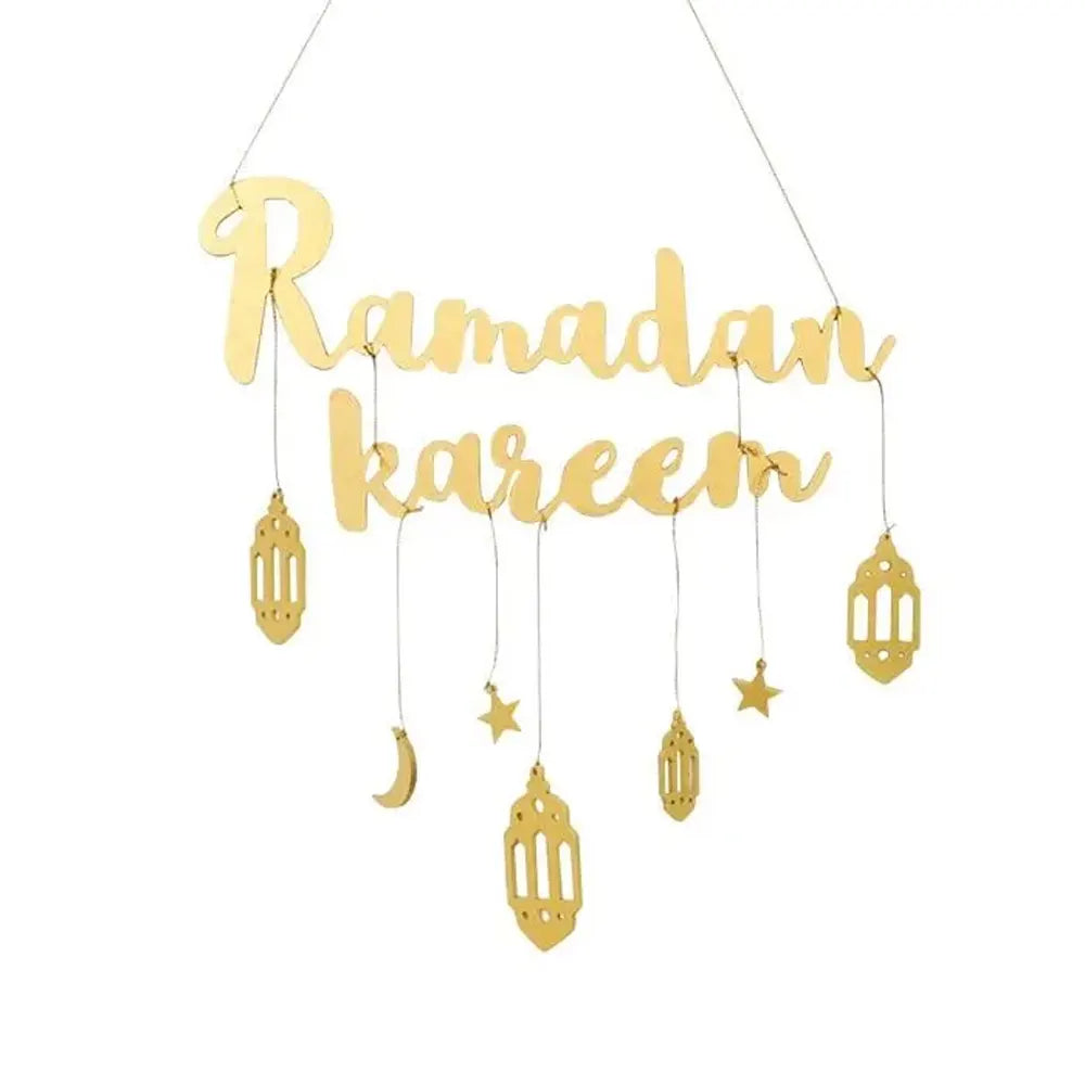 Décoration Murale Dorée Ramadan Kareem 