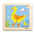 Viga Toys Puzzle en Bois Canard 4 Pièces – 18M+