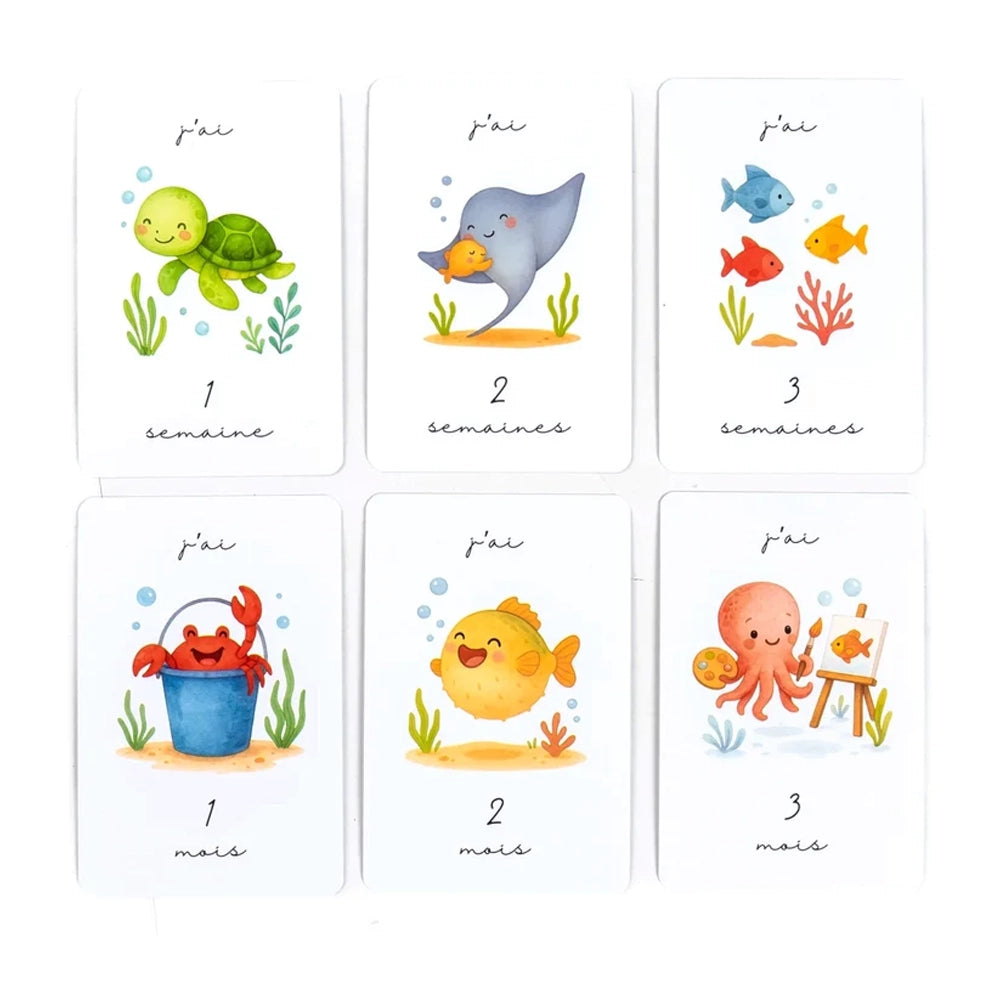 Cartes Étapes - Premiers Mois de Bébé