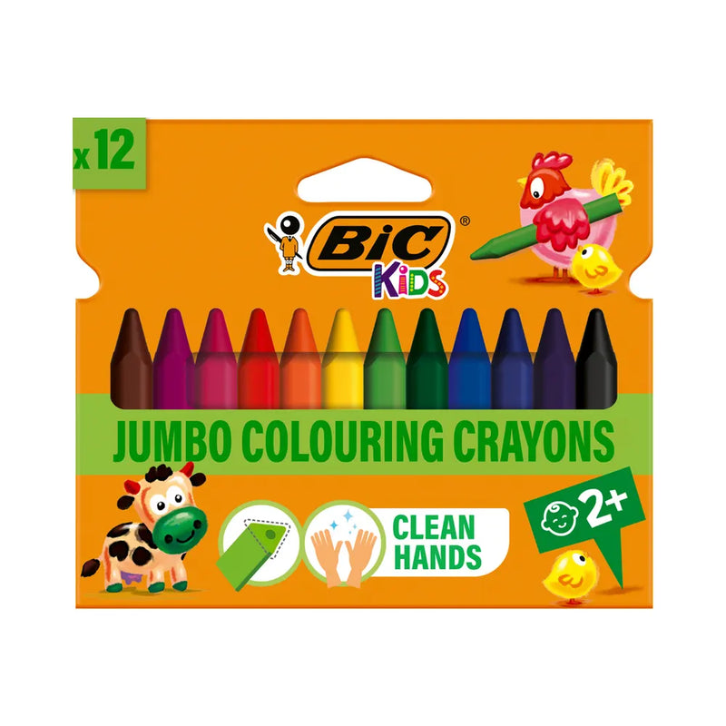 Bic Lot de 12 Crayons de Cire Plastidecor