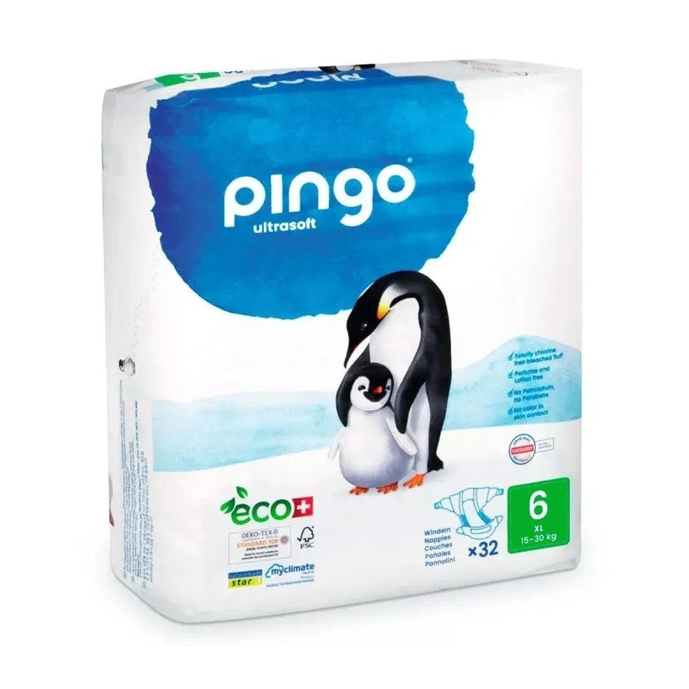 Couches Écologiques Pingo Taille 6 - (15-30Kg) 32 Unités