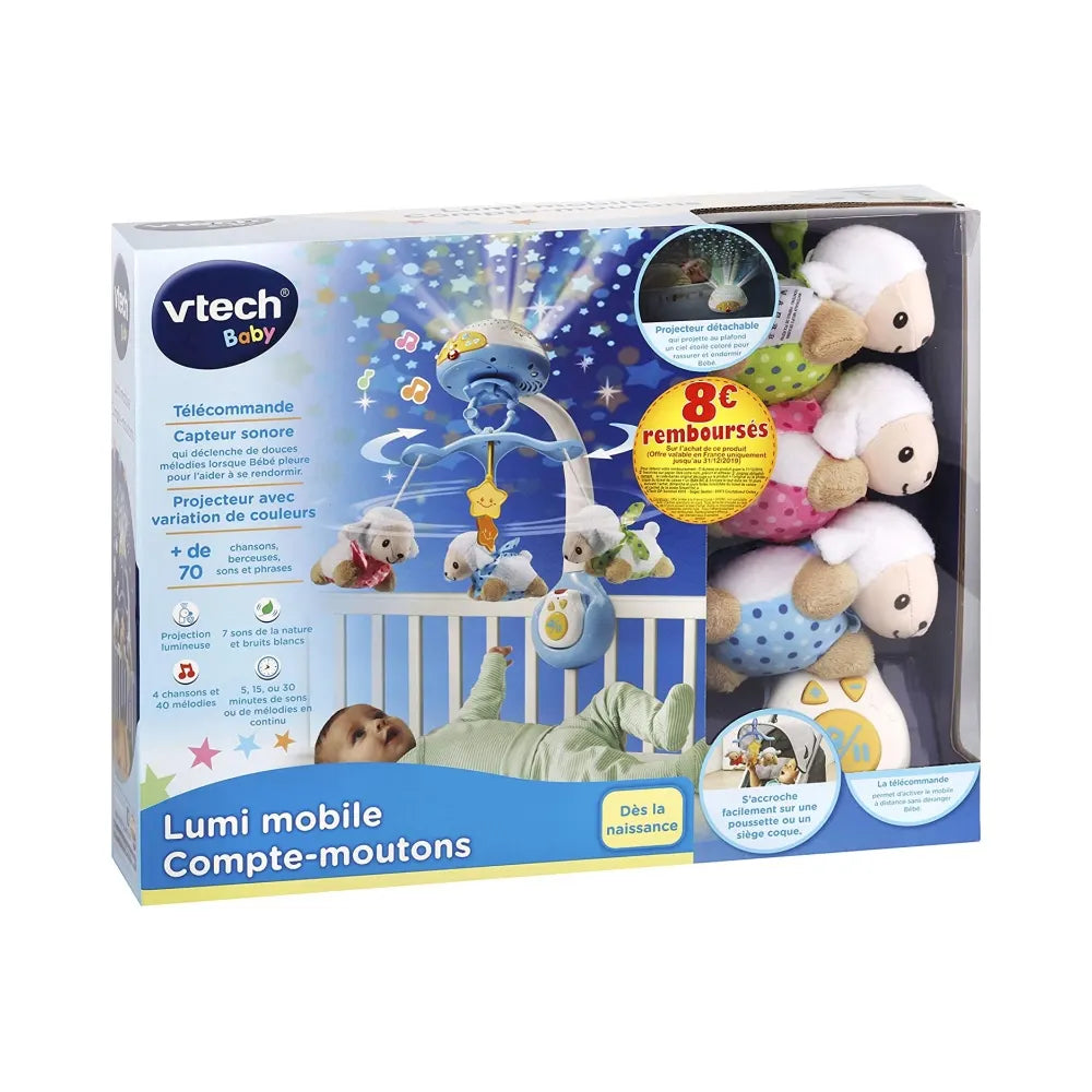Vtech Lumi Mobile Compte Mouton - Bleu - 0M+