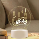 Lámpara LED 3D Ramadan Kareem con Luna