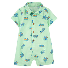 Barboteuse en Coton Carter's - Tropical Vert