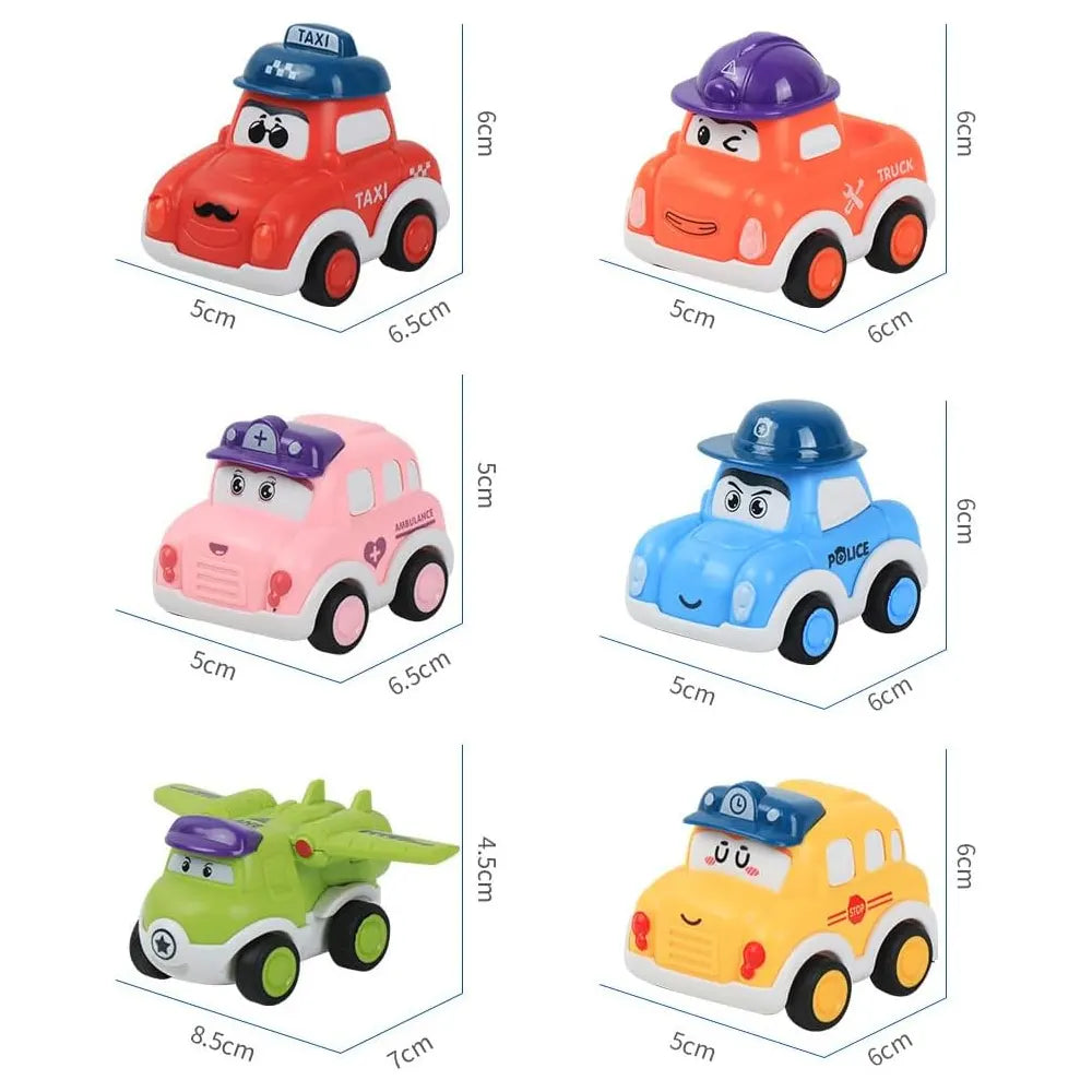 Set de 6 Coches en Miniatura a Fricción – +3 años