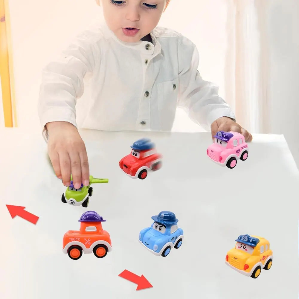 Set de 6 Coches en Miniatura a Fricción – +3 años