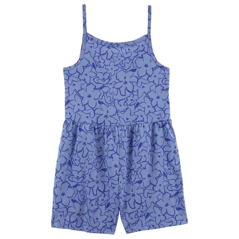 Carter's Cotton Jumpsuit - Floral Blue