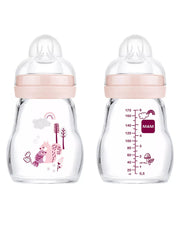 Biberon MAM en verre 170ml - Rose