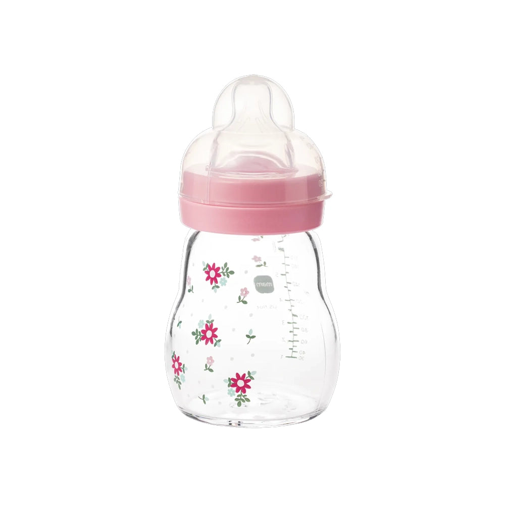 MAM Glass Bottle 170ml 0M+ - Pink