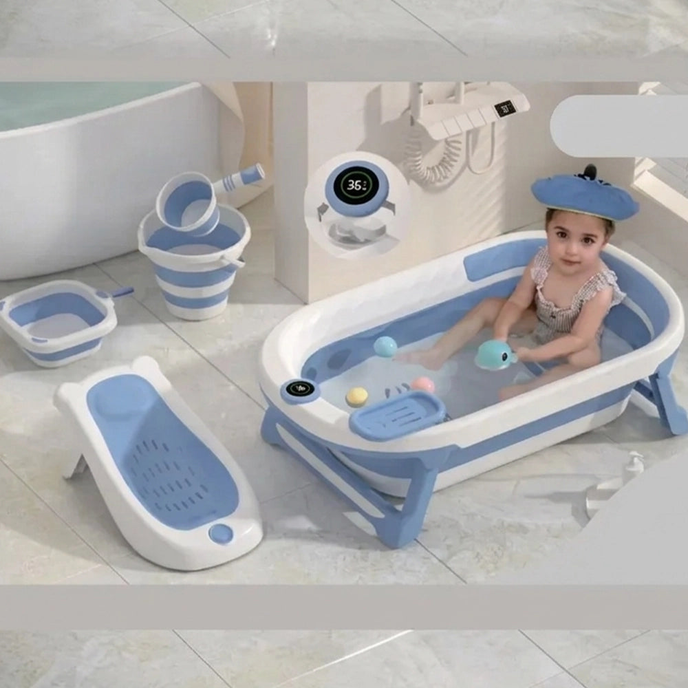 Bañera plegable con accesorios