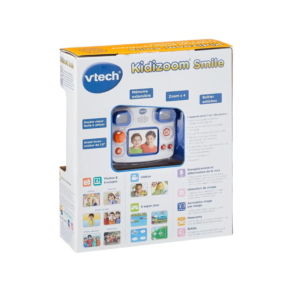 Vtech Appareil à Photo Kidizoom Smile 3-10A - Bleu